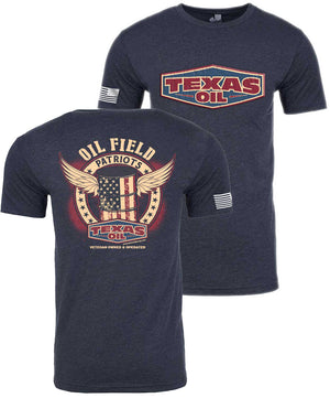 Oil Field Patriots T-shirt - Vintage Navy